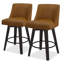 Tabouret de comptoir pivotant en bois massif Makiba de 26 po (ensemble de 1/2/4)-97710053-98270661