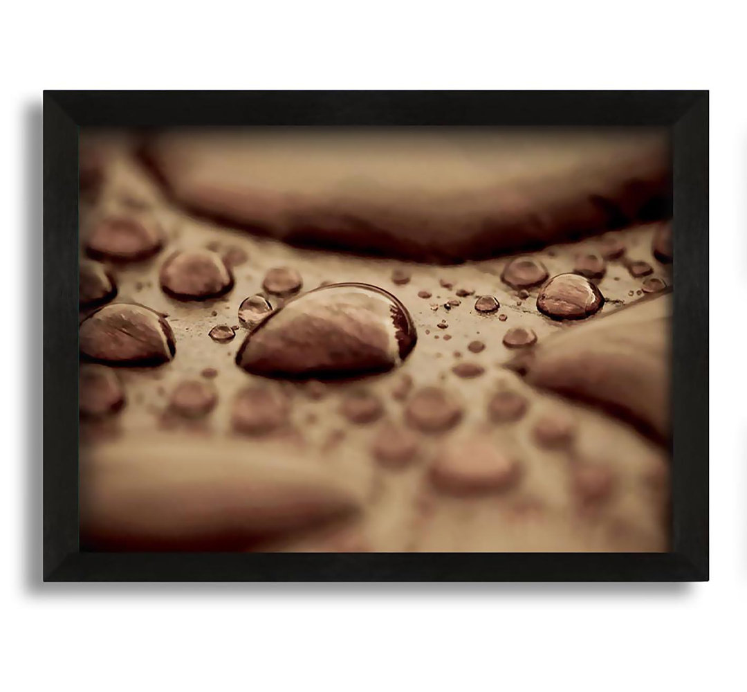 Gerahmtes Leinwandbild Chocolate Raindrop