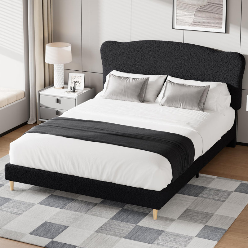 Structure de lit de tête de lit réglable, disponible en tailles simple et grand, meubles de chambre à coucher en bois massif pour enfants et garçons, pas de sommier requis, assemblage facile