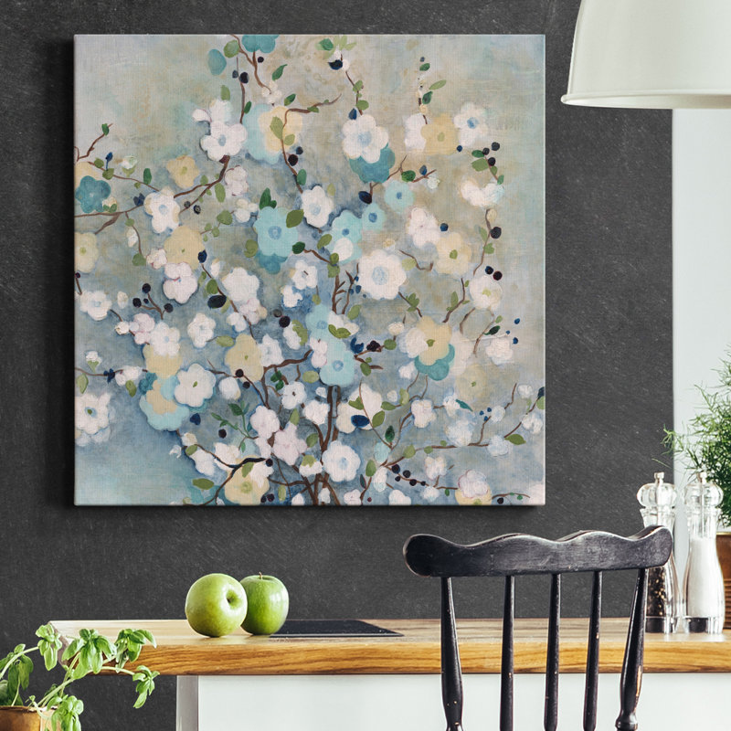 Été au lac - reproduction d'art sur toile tendue, H 40 po x l 40 po x P 1 po