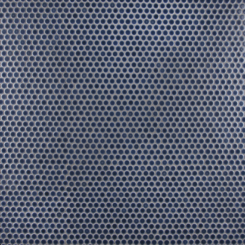 Hudson Penny Round .80" x .80" Porcelain Penny Round Mosaic Wall & Floor Tile, Denim Blue