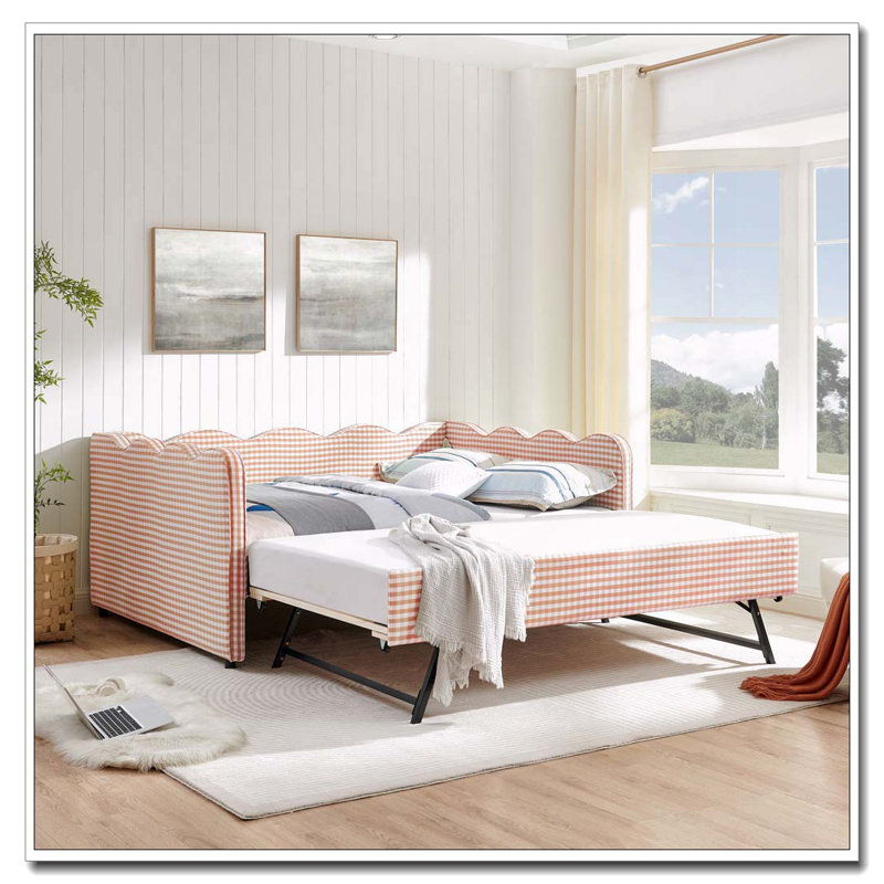 Lit de jour double, Lit gigogne simple, Rose 1