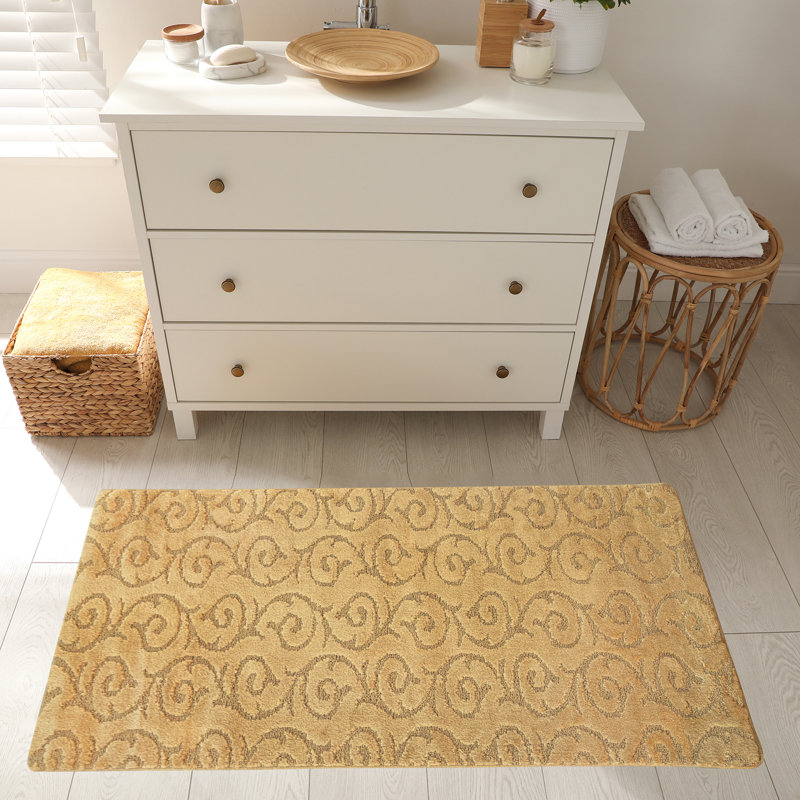 Tapis de cuisine Design, Rectangle 2 pi 8 po x 5 pi 4 po, Beige clair