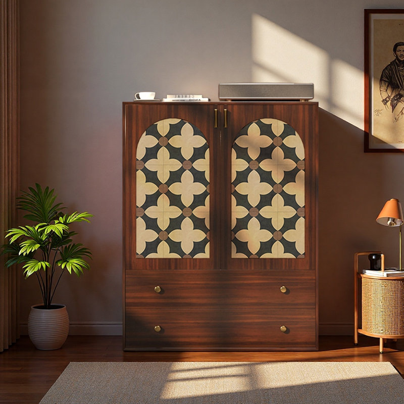 Armoire d'appoint rétro et multifonctionnelle