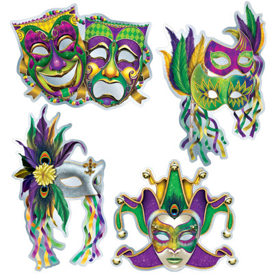 Paper Mardi Gras Cutouts