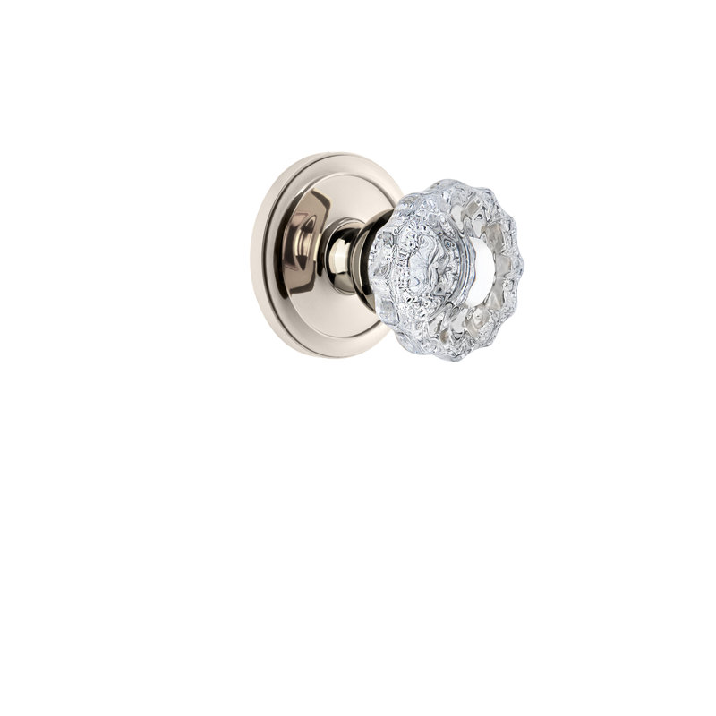 Poignée de porte Grandeur Circulaire Rosette Pasage, 2 3/4", Nickel poli
