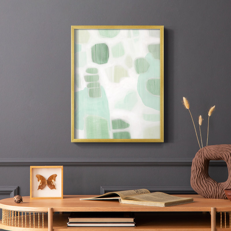 River Shapes I Framed Print - Solid Wood, 20" H x 16" W