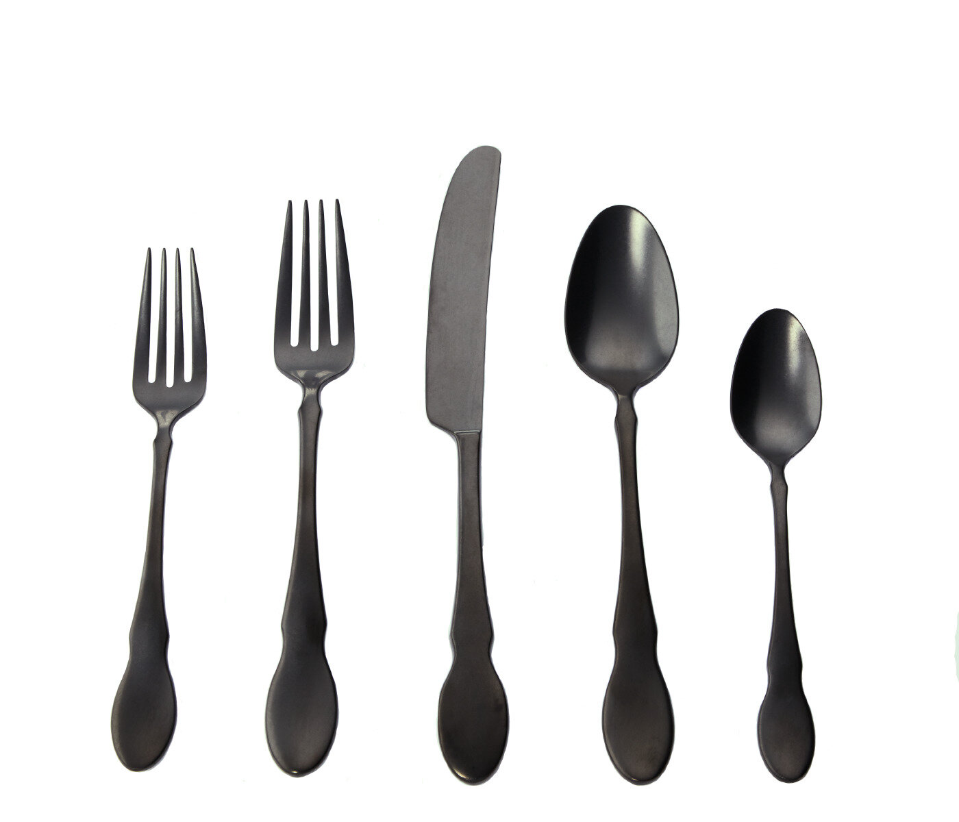 Gourmet Settings 20 Piece Flatware Set Color Ebony Black