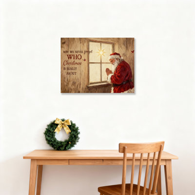 Santa Claus Window Canvas Wall Art
