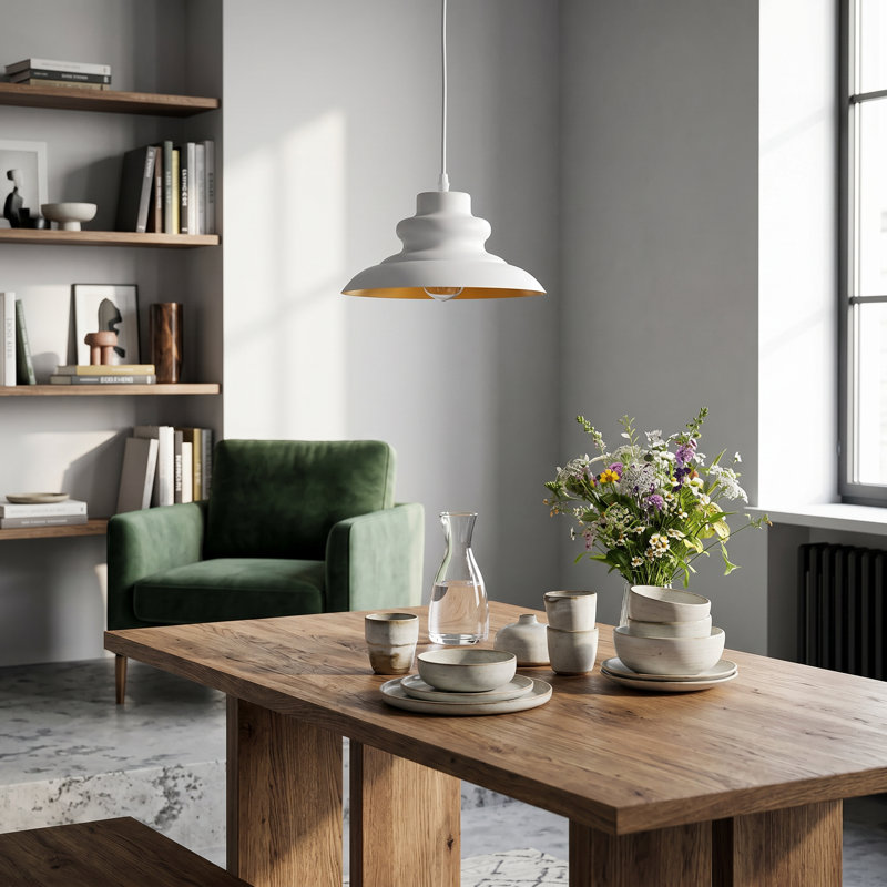 Luminaire suspendu moderne avec longueur réglable et finition résistante à la rouille - blanc mat, Blanc, Blanc
