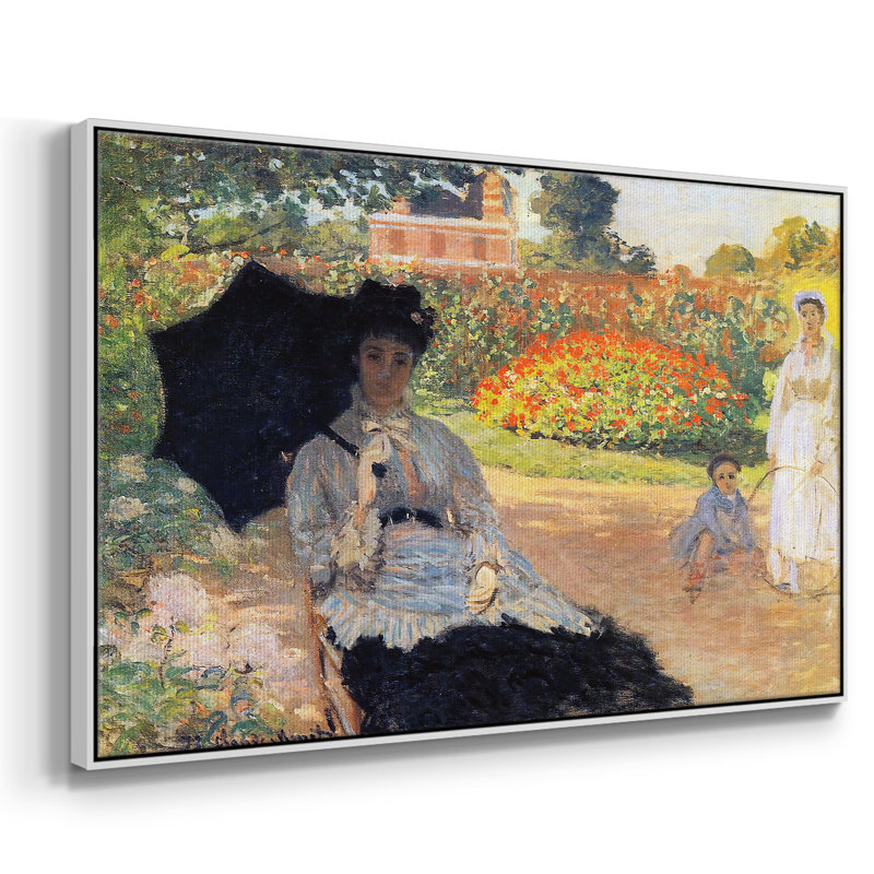 Camille Monet dans le jardin, 1873, L 27 po x H 41 po x P 2 po, Blanc