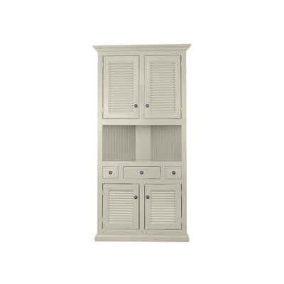 Modern Corner Dining Hutch with shutter doors