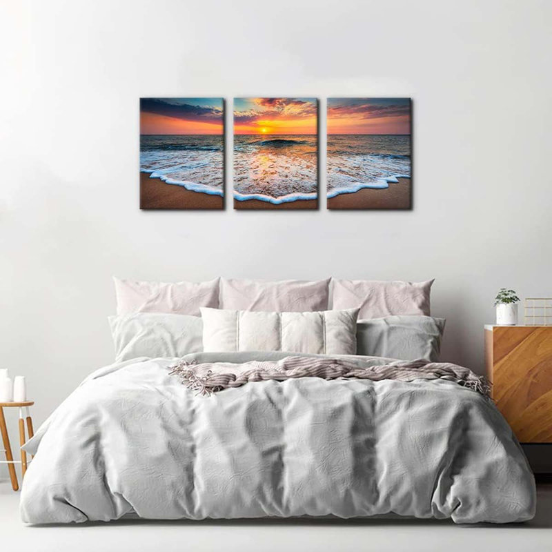 3 Piece Wrapped Canvas Print, 40 cm H x 90 cm W