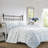 Laura Ashley Flora Cotton Reversible Blue Quilt Set-429607020