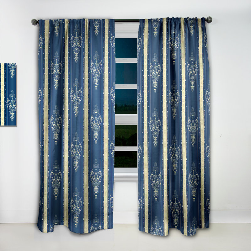 Colour Retro Paint mark - Abstract Vintage Blackout Curtain Single Panel, 52" W x 108" L
