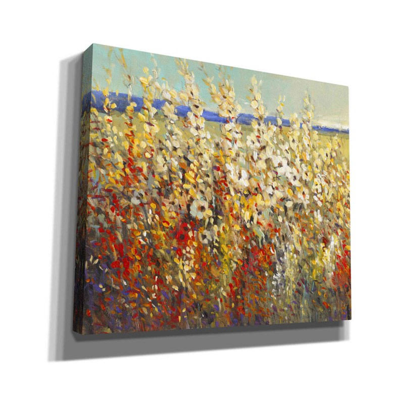 «Field of Spring Flowers II» par Tim O'toole, art mural sur toile, H 26 po x l 30 po x P 1,5 po
