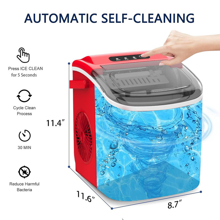 R.W.FLAME 26 Lb. lb. Daily Production Bullet Ice Countertop Ice Maker,  Self-Cleaning Ice Makers & Reviews