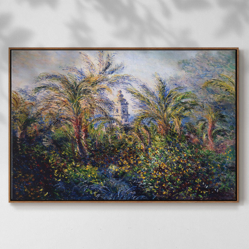 «Garden In Bordviera, Morning Effect», 1884, reproduction d'art sur toile, H 25 po x l 17 po x P 2 po, Noyer