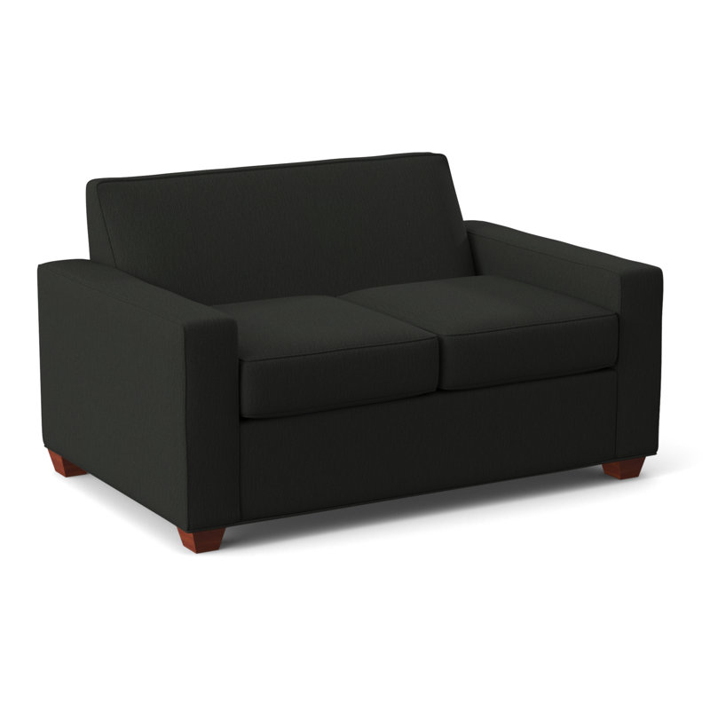 Avery Loveseat Sleeper Sofa, Cardigan Coal, BM Cherry