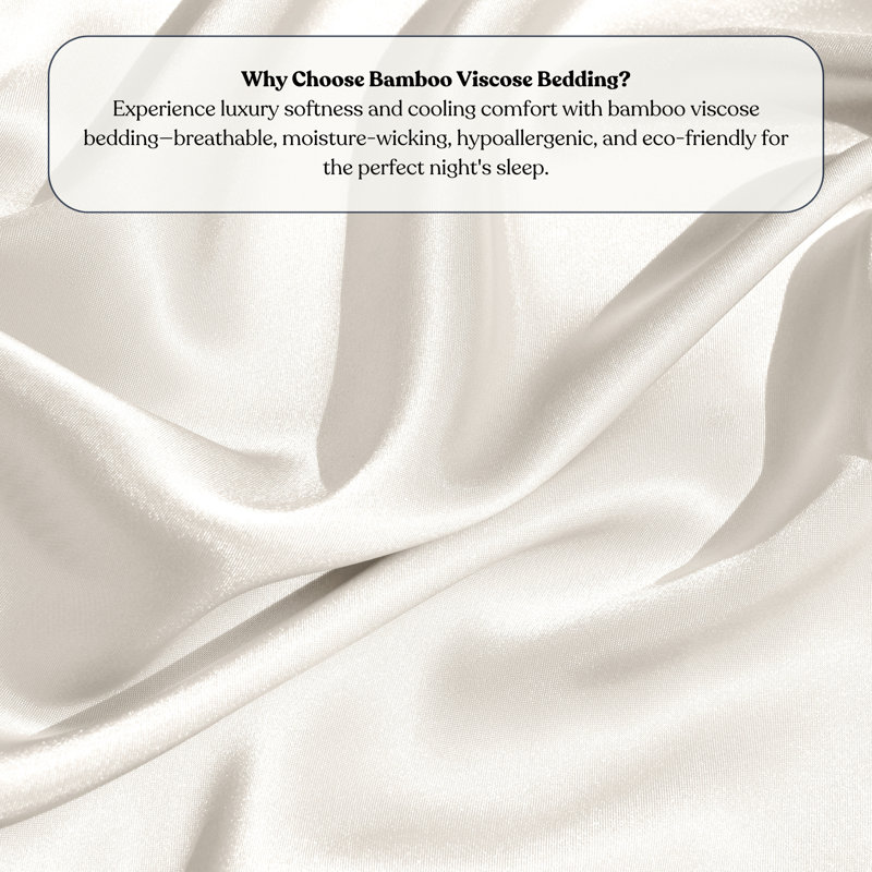 Drap-housse rafraîchissant 100% viscose Delara, Drap-housse de taille simple, Ivoire ivoire