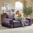 Queen Size Chenille Compression Frameless Boneless Convertible Sofa Bed Sleeper Sofa Loveseat-584228866
