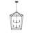 8 Light Matte Black Lantern Geometric Chandelier