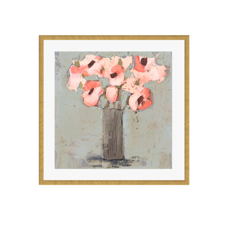 Pale Rustic Bouquet I by Victoria Borges, 12"H x 18"W, Gold