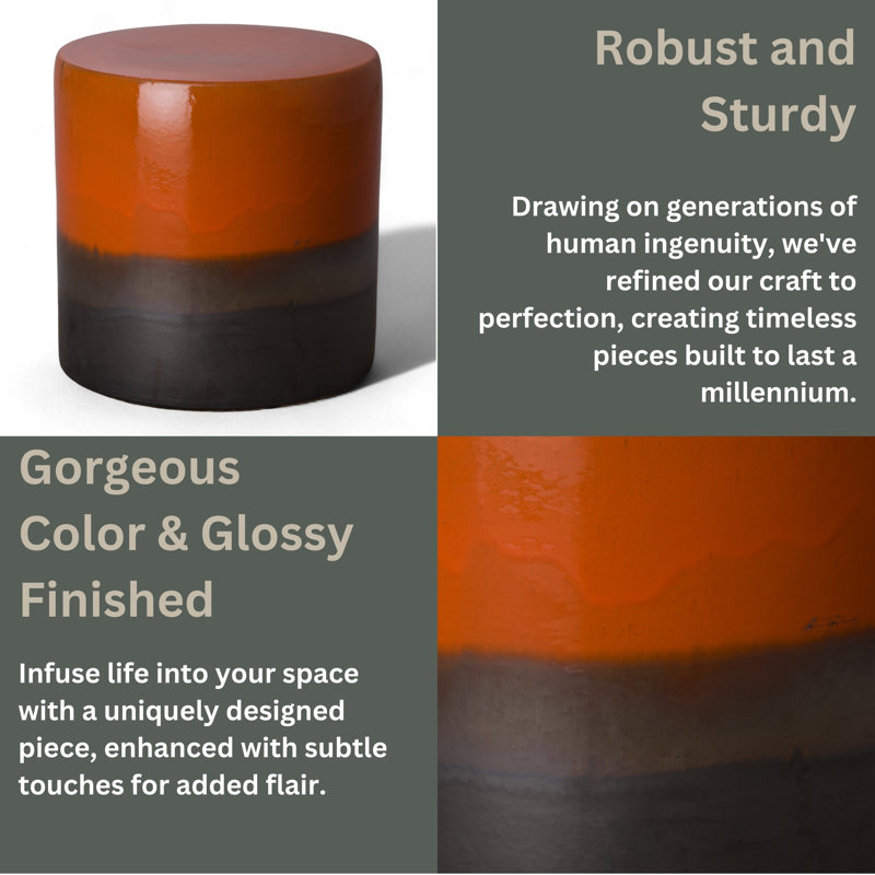 Garden Stool, Burnt Orange
