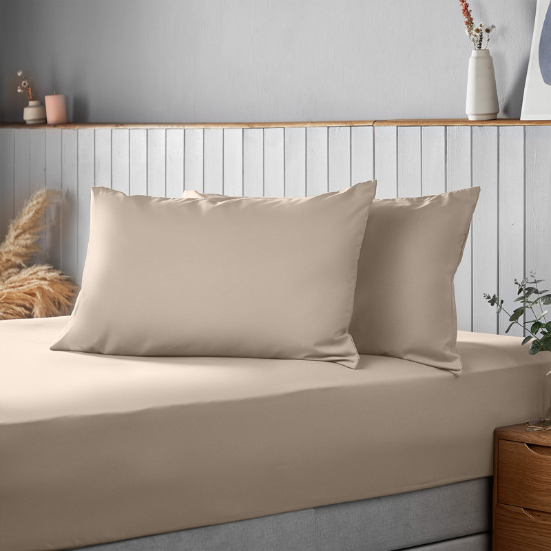 Silentnight Supersoft Plain Microfibre Housewife Pillowcase, Beige