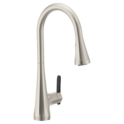 Spot resist stainless one-handle high arc pulldown kitchen faucet