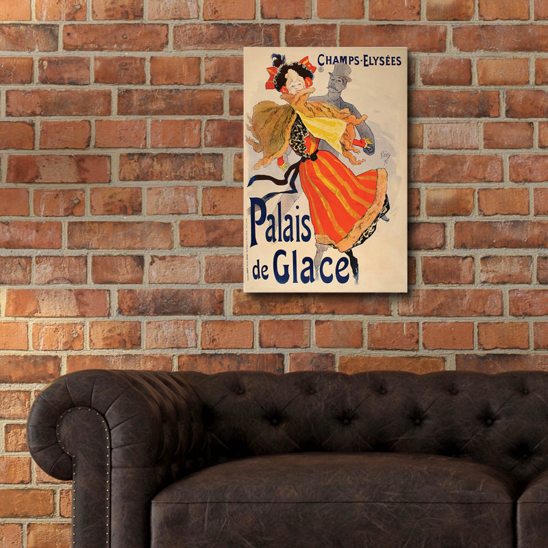 Winston Porter «Palais de Glace» par Vintage Posters, art mural en verre acrylique, 12 po x 16 po
