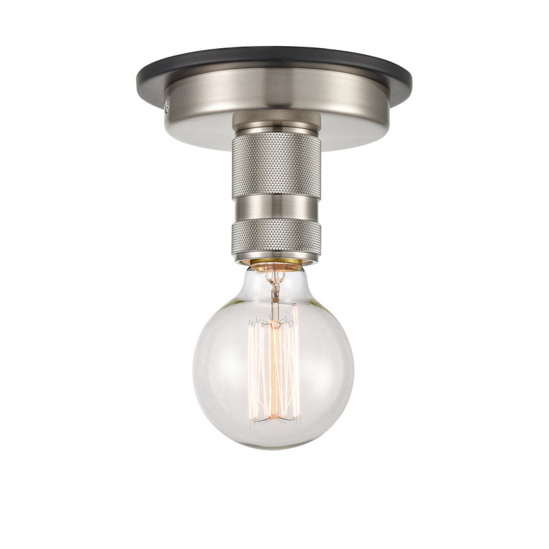 Yeager - 1 lumière - 5 pouces - Nickel satiné noir - Plafonnier encastré