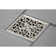 Kingston Brass Watercourse 4-Inch Square Grid Shower Drain with Hair Catcher