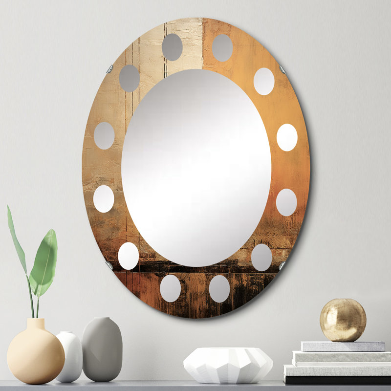 Pyala - Miroir mural moderne ovale, 30 po x 20 po