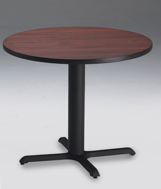 Bistro Series Round Gathering Table, 30" Width, Mahogany