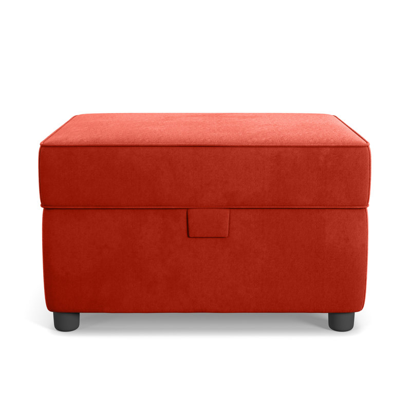 Laverton 62Cm Velvet Rectangle Storage Ottoman, Paprika