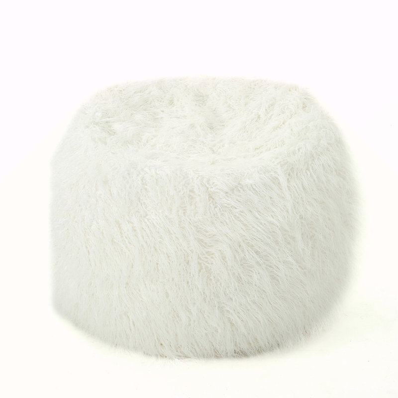Sac à billes Mahin, Fausse fourrure blanche 
