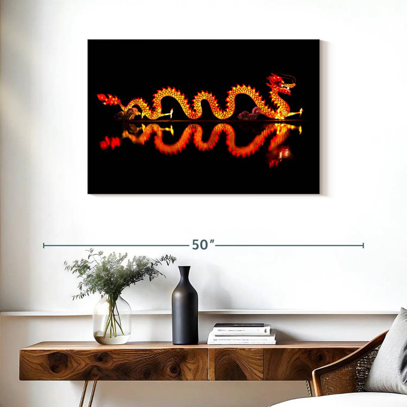 Brampt Chinese Dragon Lantern, 24" H x 36" W