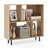 Open Shelf Bookcase Mid Century Modern Cube Bookshelf With 4 Compartments-1475263573