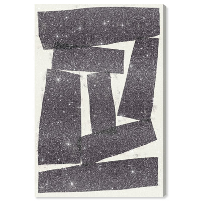 Black And White 2 Canvas Abstract Print by Oliver Gal, Black Frame, 10 x 15