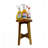 EcoDecors Shoji Teak Shower Stool 18" High Solid Teak Wood Shower Stool/Seat in Earthy Teak