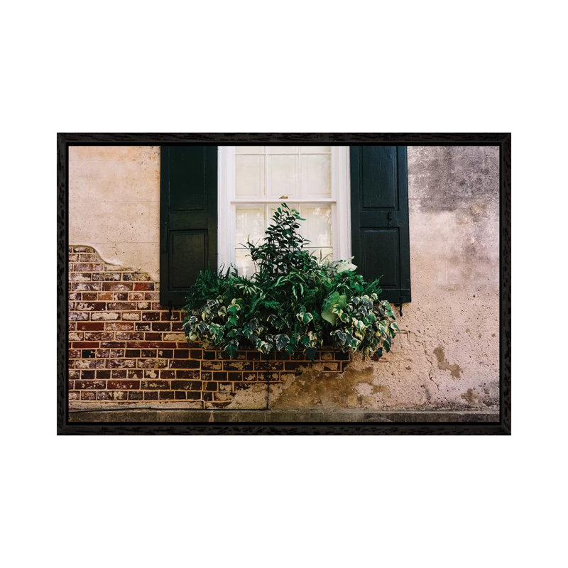 Charleston Walls IX 1 Piece Wall Art on Canvas, 45.72cm H x 66.04cm W x 3.81cm D, Black Framed