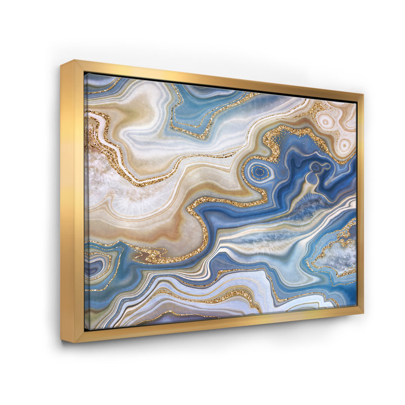 « jasper agate », impression sur toile, Toile avec cadre flottant or, H 20 po x l 20 po x P 1 po