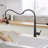 Commercial Black Kitchen Faucet With Pull Out Sprayer, Single Handle Single Lever Kitchen Sink Faucet