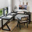 Bureau d'écriture rectangulaire en bois massif noir-1743896449-1743896451