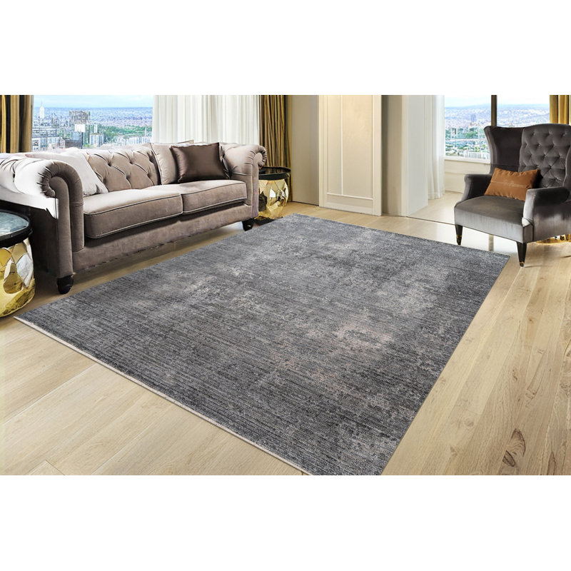 Hileman 13707-950 GRIS / BLEU MARINE, Rectangle 5 pi 3 po x 7 pi 7 po