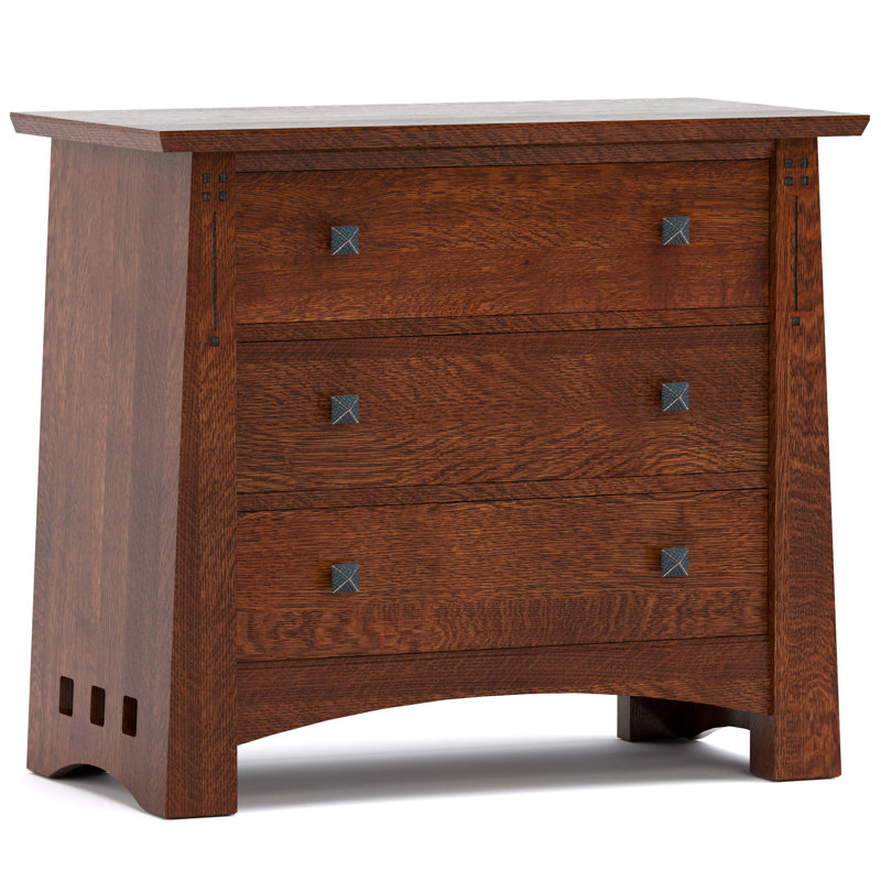 Highlands 3 - Drawer Solid Wood Nightstand, Onondaga