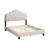 Brown Polyfiber Upholstered Bed, Full Size With Wood And Plywood Modern Bedroom Furniture Wooden Construction