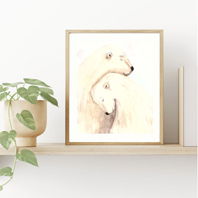 Polar Bear Couple - Print on Plastic / Acrylic