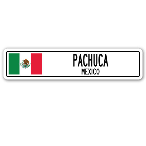 Plaque de rue Pachuca Mx en plastique robuste 4 po x 18 po